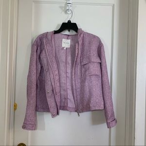 Avec Les Filles Purple Bomber Jacket